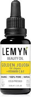 [Lemyn Organics] Golden Jojoba Oil | Supercharged with Clinically Proven THD Vitamin C | Freshly Made | Deep Hydration & Radiant Boost | Handcrafted Excellence from Santa Barbara