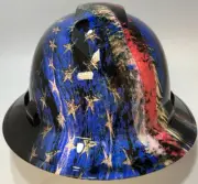 New Full Brim Hard Hat Custom Hydro Dipped NEW AGE GRUNGE AMERICAN FLAG