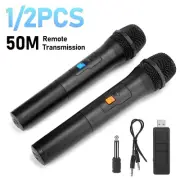 VHF Wireless Professional Microphone Handheld Karaoke Mic System w/USB Receiver