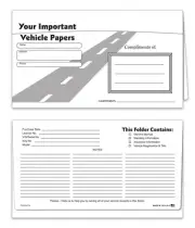 Black Road Vehicle Paper Wallets - 6" x 10.5", 65# White Stock Document Holders