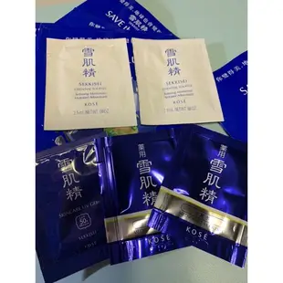 kose 高絲 雪肌精 SAVE the BLUE 沁涼體驗組 雪肌精 舒芙蕾精華乳 保水UV防禦凝膠 試用品 旅行組