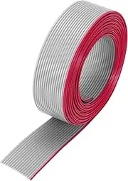uxcell 28AWG IDC Wire Flat Ribbon Cable 3 m/9.8ft Length 1.27mm Pitch 16 Pin Gray for JTAG/ISP Connecting