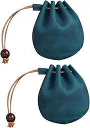 [LIFKOME] 2pcs Small Coin Bag Key Holder Leather Change Purse for Daily Use Travel Storage Bag