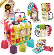 11-in-1 Activity Cube, Musical Toy with Shape Sorter for Toddlers 1-3