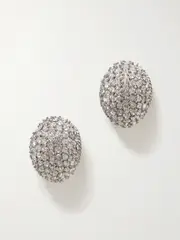 [Jennifer Behr] Jennifer Behr - Tinsel Rhodium-plated Crystal Earrings - Silver - One size One size Silver