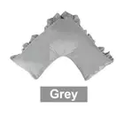 Ruffled U Shape Tri Boomerang Pillowcase 280TC Poly Cotton Bed Decor- Grey