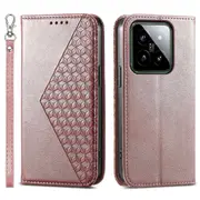 Scratch-proof Pu Leather Imprinted Phone Case For Xiaomi 14, Wallet Design Cover