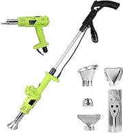 3 in 1 Electric Weed Burner with 5 nozzles for Flame Weeding, Roofing, Melting Ice Green