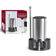Electric Wine Aerator Pourer Decanter Rechargeable Automatic Wine Dispenser with Retractable Tube Stand Base for One-Touch Instant Oxidation