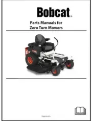 Bobcat ZT5000 Turf Mower Parts Catalog Manual B66J11001-