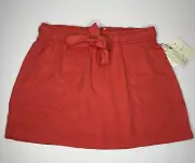 Cynthia Rowley retro mini skirt Red Large 100% Lyocell NWT