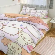 a2433 Cute Cinnamoroll Cartoon Duvet Cover Set Bedding Set 1 Duvet Cover And 2 Pillowcases 3D Cartoon Dog Printed Comfortable And Ultra Soft Bed Set R