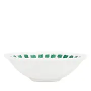 Vietri Lisbon Green Stitch Serving Bowl