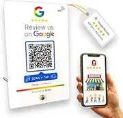 SCAN ME | Review Us On Google Tap Stand | QR Code + NFC | 4x6 Inch | Google Review Stand | Ready To Be Activated Instantly | Boost Business Reviews | Google Review Tap Card Stand | Version 2.0
