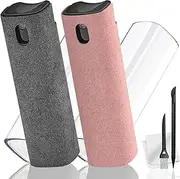 walrfid 2Pcs Laptop Screen Monitor Cleaner Spray, Phone Touchscreen and Car Screen Cleaning Kit for Cell Phones, Tablet, PC, Computer, iPhone, iPad, MacBook Pro - Black and Pink