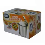Glitz 20L Small Tie Top Kitchen Bin Liners - 70 Pack cleaning dirt grime dust di