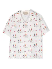 [Gucci Kids] short-sleeve graphic-print shirt 10 Neutrals