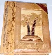 VTG Hawaii Banana Leaf Photo Album Palm Tree 7"x9" Handcrafted Natural Materials