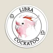 Full colour Printed Auz Astrology Animal Magnets - LIBRA (COCKATOO/Galah)