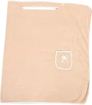 Hoement Soft Plush Wearable Bath Towel Wrap Absorbent Coral Fleece Spa Robe for Women Quick Dry Beach Bathrobe