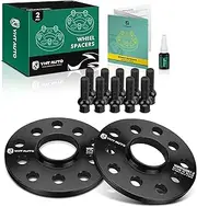 YHTAUTO 5x100/5x112mm Hub Bore Wheel Spacers 10 mm Compatible with Audi, Volkswagen Models, A4, TT, Jetta, Passat, Golf Tire Spacers w/ M14x1.5 Studs, 57.1mm Hub Bore (with Lip) 5 Lug 2PCS Spacer