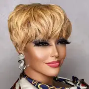 Women's Short Pixie Cut Brazilian Human Hair Wigs