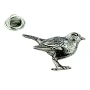 Chirping Bird Robin Design Gardener Pewter Lapel Pin Badge XWTP169