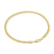 10K Yellow Gold 4mm Miami Cuban Link Chain Italian Bracelet Mens Womens 7.5"