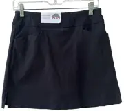 LADY HAGEN Black Golf Skort Skirt Women’s Sz 4 Easy Shaper Pull-On Pockets New