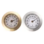 Digital Cigar Humidor Hygrometer Thermometer Temperature Round Black Gauge New