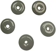 [Generic] Bracelet 2Pcs Natural Jade Donut Disc Gemstone Pendants 14-15mm Large Hole Healing Chakra Polished Stone Flat Round Bead Charms for Jewelry Making DIY Necklace Bracelet Earring Crafting Accessory