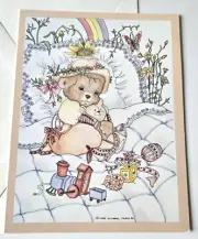 Vintage Greeting Card Get Well Bear's Wish Cara Goldberg Marks