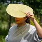 Vintage Bushel Fan Plastic Anti-breakage Fan Durable Palm-Leaf Fan