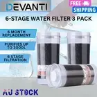 Devanti 6 Stage Water Filter Pack 3 for Purifier & Dispenser 3000L Capacity 8cm