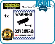 Reflective CCTV cameras SURVEILLANCE METAL Warning Sign Security system video