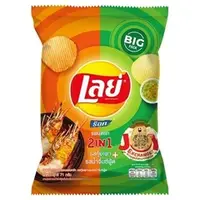 在飛比找PChomeThai泰國購物優惠-LAY's 樂事 二合一烤蝦海鮮醬味波浪洋芋片 71g [泰