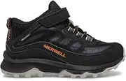 [MERRELL] Moab Speed Mid Alternative Closure Waterproof Hiking Boot, Black, 11.5 US Unisex Big Kid