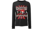 Led Zeppelin Unisex Adult Japanese Burst Cotton Long-Sleeved T-Shirt (Black) - UTRO4186