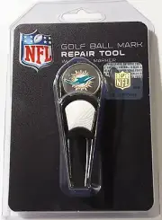 NFL Golf Divot Fixer Repair Tool with Ball Marker - Miami Dolphins