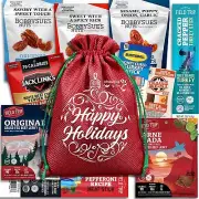 Christmas Nuts & Jerky Gift Basket - Delicious Christmas Gift Set With Beef J...