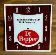15" Dr. Pepper Square Replacement Clock Face for Pam Clock FREE SHIP