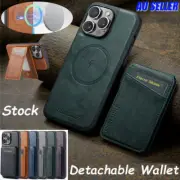 For iPhone 16 15 Pro Max 14 13 12 Case Detachable Leather Magnetic Wallet Cover