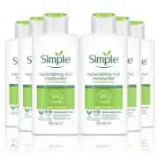 6 x Simple Kind to Skin Replenishing Rich Moisturiser 125ml