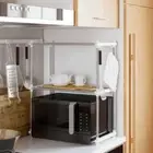 Microwave Shelf White Aluminum 20 Inch Space Saving Kitchen Organizer