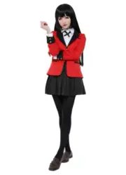 Cosplay.fm Jabami Yumeko Cosplay Costume School Uniform with ID Card Necklace XL