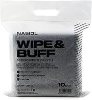 Nasiol Wipe&Buff Microfiber Ceramic Coating Application Cloth 10 Pack, Lint Free Detailing Cloth, Double Sided Car Interior Care, Cleaning Cloth