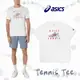 Asics 短袖上衣 Tennis Tee 男款 白 紅 寬鬆 短T T恤 印花 網球 2041A253100