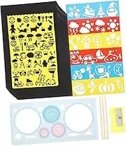 CORHAD 1 Set Interactive Scratch Painting Paper for Stylus Basic Fancy Templates Creative DIY Art Craft for Family Fun and Parent Activities