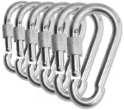 Heavy Duty Stainless Steel Thumb Screw Closure Carabiner Spring Snap Clip Lin...