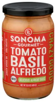 Sonoma Gourmet Tomato Basil Alfredo Sauce 15.5 oz (Pack Of 6)